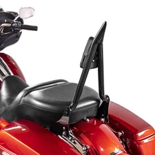 MOFUN 27" Black Backrest Sissy Bar For Harley Road Street Glide Road 2009-2025