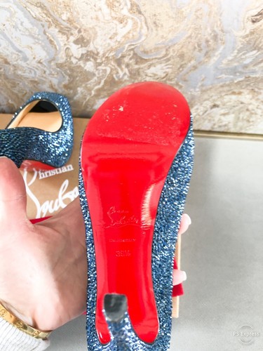Christian Louboutin Peeptoe-Pump Strass Kristallverzierung - Bild 10 von 11
