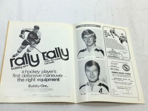 1972 NHL Bruins vs LA Kings Game Program Boston Garden March 5th Orr FREESHIP - Picture 4 of 4