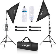 Softbox Photography Lighting Kit, 20"X28" Soft Box, 125W 5500K CFL Studio Light