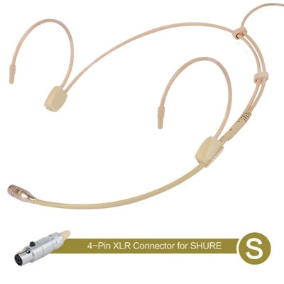Außergewöhnliches Sound Capture Headset Mikrofon für Shure Wireless Systeme