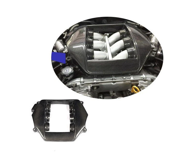Protector de tapa de cubierta de motor delantero de fibra de carbono para Nissan GT-R R35 2009-2015  Foto 3 de 3