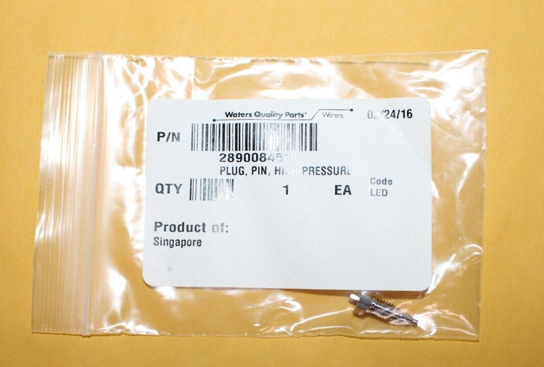 Waters UPLC High Pressure Plug Pin P/n 289008451 in Factory Bag for ...
