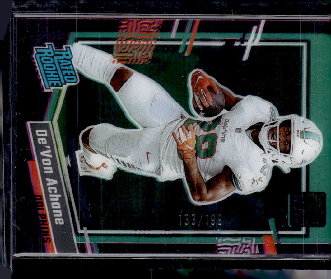 2023 Clearly Donruss #59 De'Von Achane Purple #/199