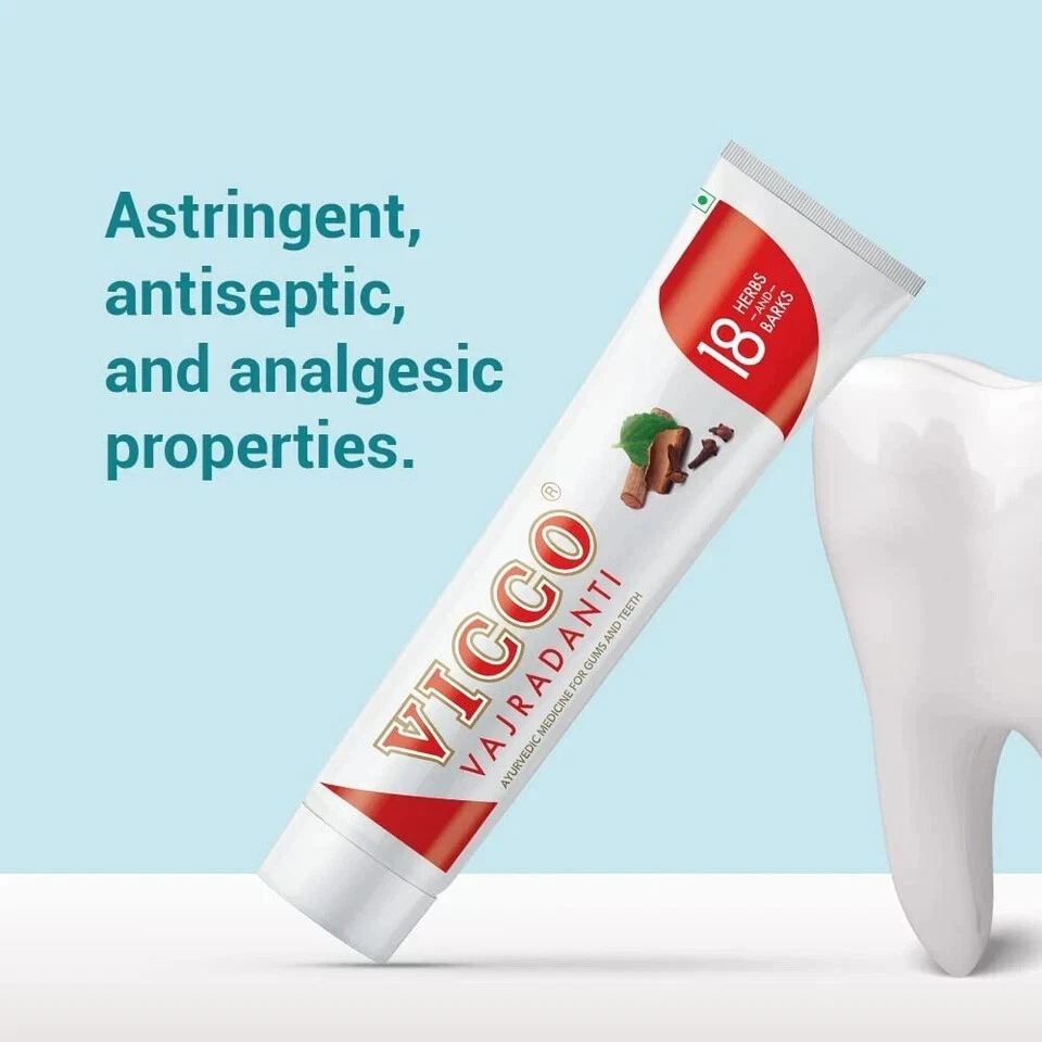 Vicco Vajradanti Ayurvedic Toothpaste 200g x 5 | Herbal | Bad Breath Care 2027 - Image 4 of 4