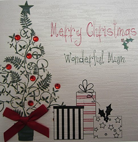 БЕЛЫЕ ХЛОПЧАТОБУМАЖНЫЕ ОТКРЫТКИ Веселая чудесная мама, рождественские открытки ручной работы, подарки на елку