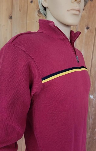 GAP Junior's Burgundy Pullover Sweater 3/4 Zip Long Slve 100% Cotton Sz L (10) - Picture 5 of 22