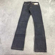 A.P.C Jeans Mens 27x33 New Cure H Tres Etroit Button Fly Raw Dark Denim Slim cew