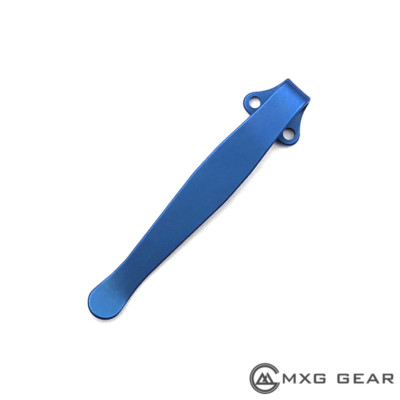 (Blue) Titanium Low Rider Pocket Clip Made For Zero Tolerance ZT0452CF Knife