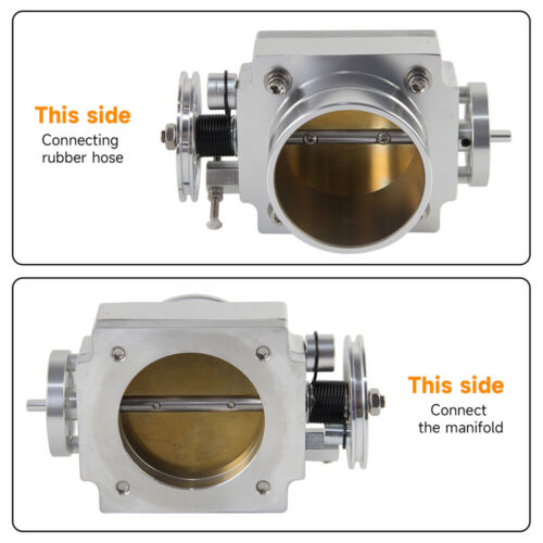 Cuerpo de acelerador universal de aleación de aluminio de 80 mm CNC colector de admisión de billet alto flujo - Imagen 4 de 11