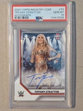 2025 Topps Industry Conf Tiffany Stratton Autograph PSA 10 GEM MT WWE Rookie RC