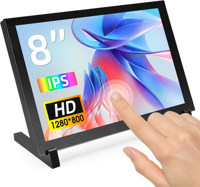 Touchscreen Monitor, Raspberry Pi Display Small Monitor 8 Zoll 1280×800 HD Mini 