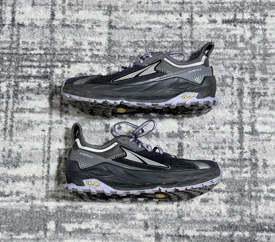 Altra Olympus 5 Sneaker Shoes Hiking Trail Athletic Black Purple Women’s Size 7 - Image 2 of 4