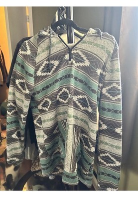 Trademark Brooklyn Clothing Aztec  Hoodie Pullover Size XL sweater Mexico