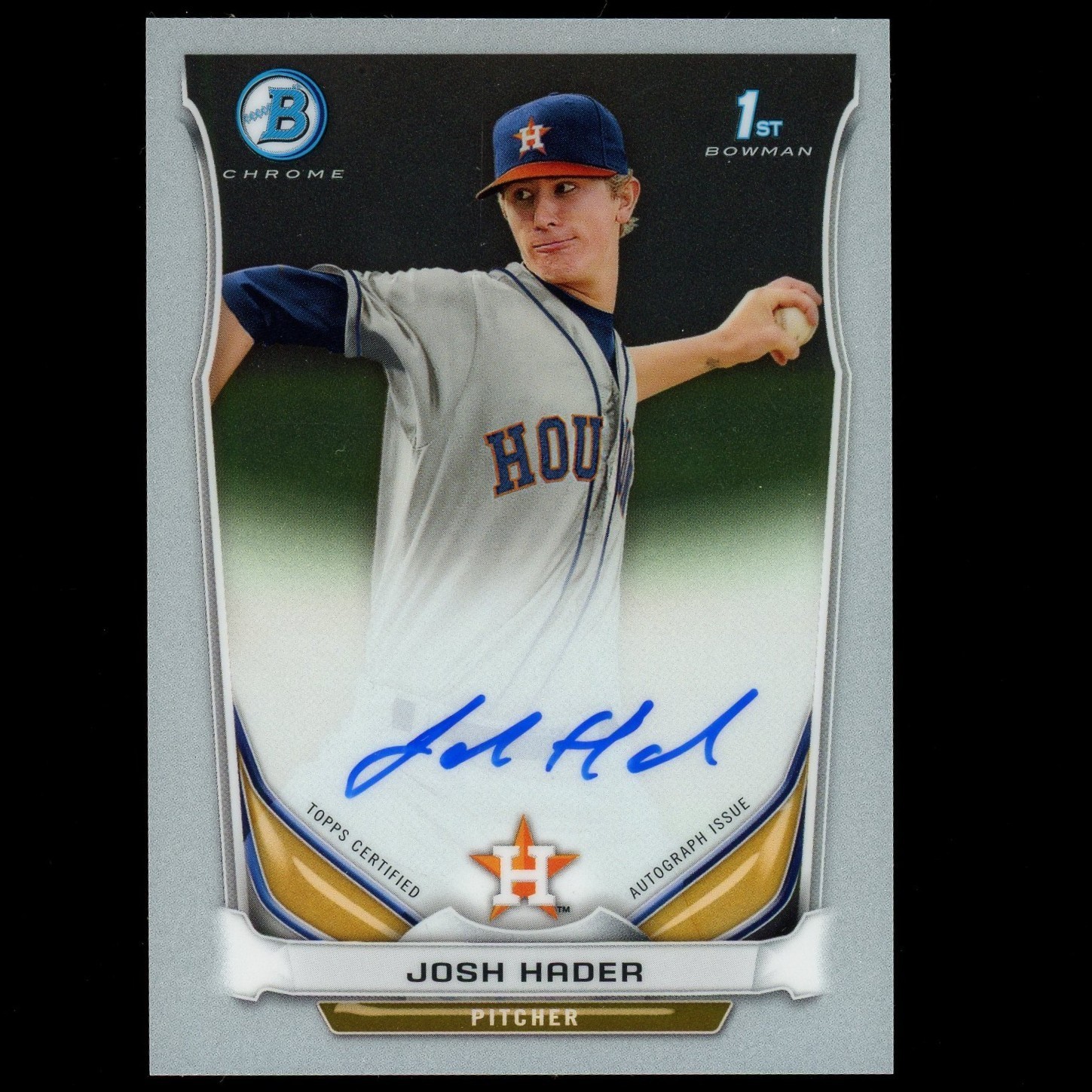 2014 Bowman Chrome #BCAP-JHA Josh Hader 1st Prospect RC Auto Houston Astros