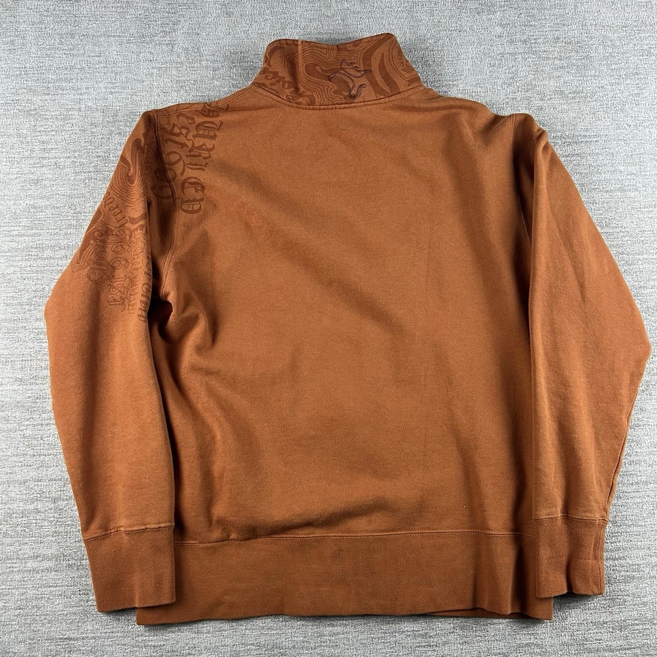 Куртка спортивная Y2K Hurley мужская размер большой оранжевая с вышивкой L/S гранж серфинг - Изображение 2 из 4