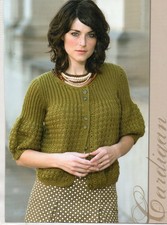 CÁRDIGAN MANGA ABULLONADA PATRÓN CROCHET