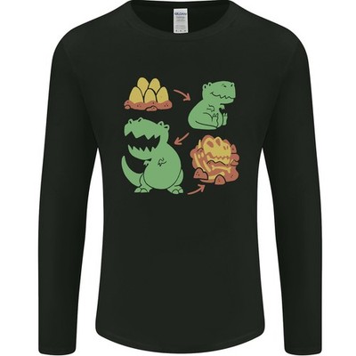 Dinosaurier Evolution Extinction Fossilien T-Rex Herren Langarm T-Shirt