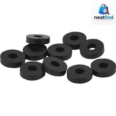 Professional-Grade 10-Pack Rubber Flat Washers 1/2 Inch for Plumbing Needs