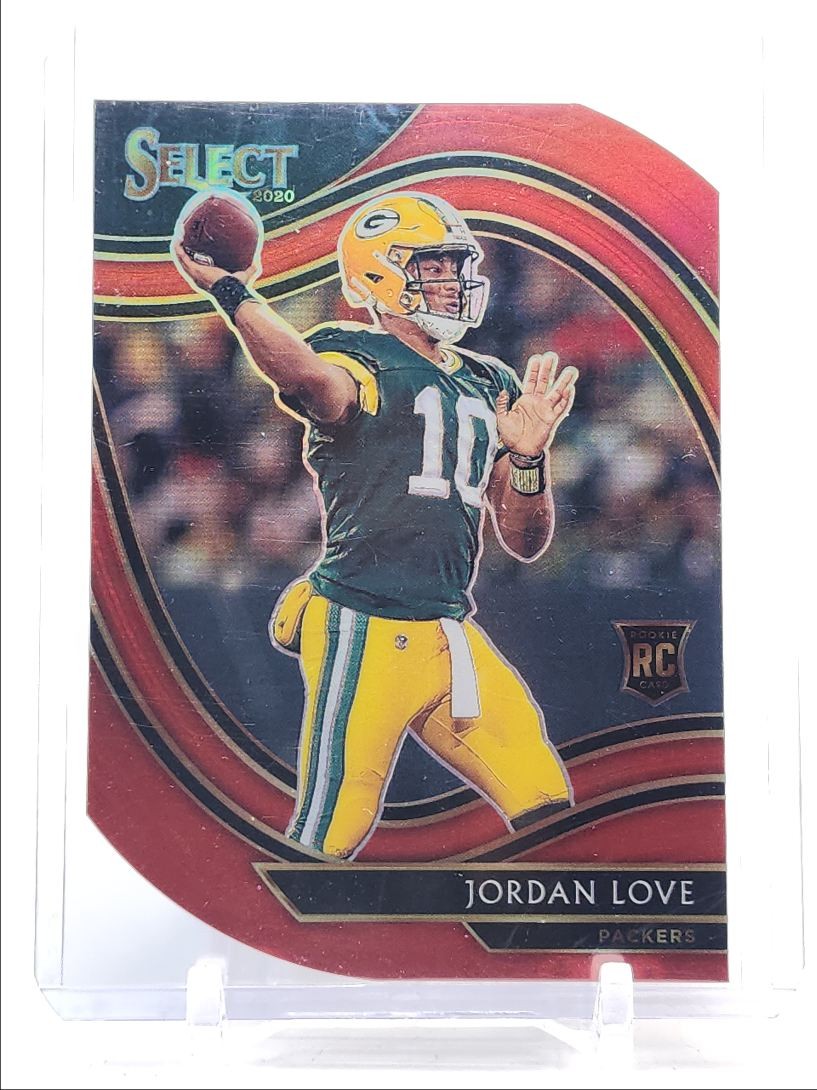 JORDAN LOVE 2020 SELECT FIELD LEVEL ROOKIE RED PRIZM DIE CUT RC Q4140