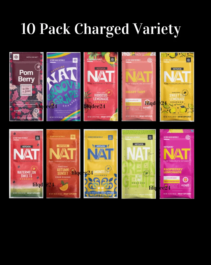 🔥Pruvit Keto OS NAT Ketones w/ Pom Berry, Grape, Autumn Sunset 10 Pack Variety