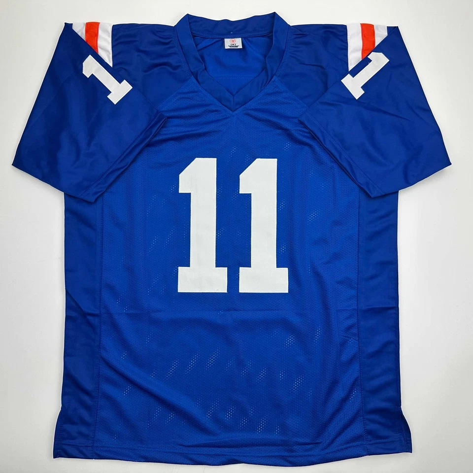 Autographed/Signed Steve Spurrier Florida Blue College Football Jersey JSA COA - Image 4 of 4