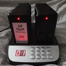 Restaurant Wireless Pager System 16 Call Coasters Guest Queuing Calling Knob