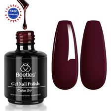 Beetles Merlot Wine Gel Polish 15ml Led Dark Maroon Nail Fall Soak Lamp Manicure