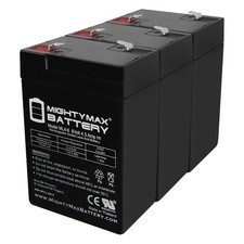 Mighty Max 3 Pack - 6 Volt 6v 4.5ah Rechargeable Deer Game Feeder Battery