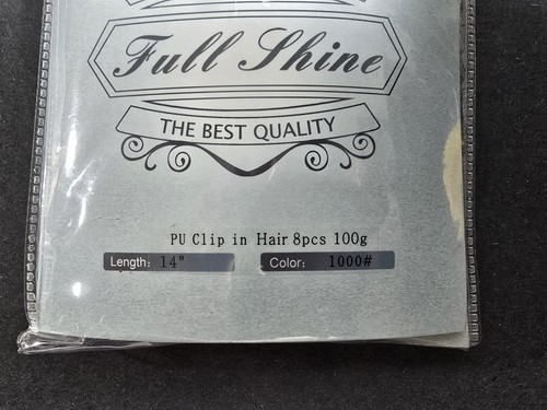 Full Shine 14" 100% Real Human Hair Blonde Color 1000 8 Pieces 100g Lightly Used - Picture 7 of 9