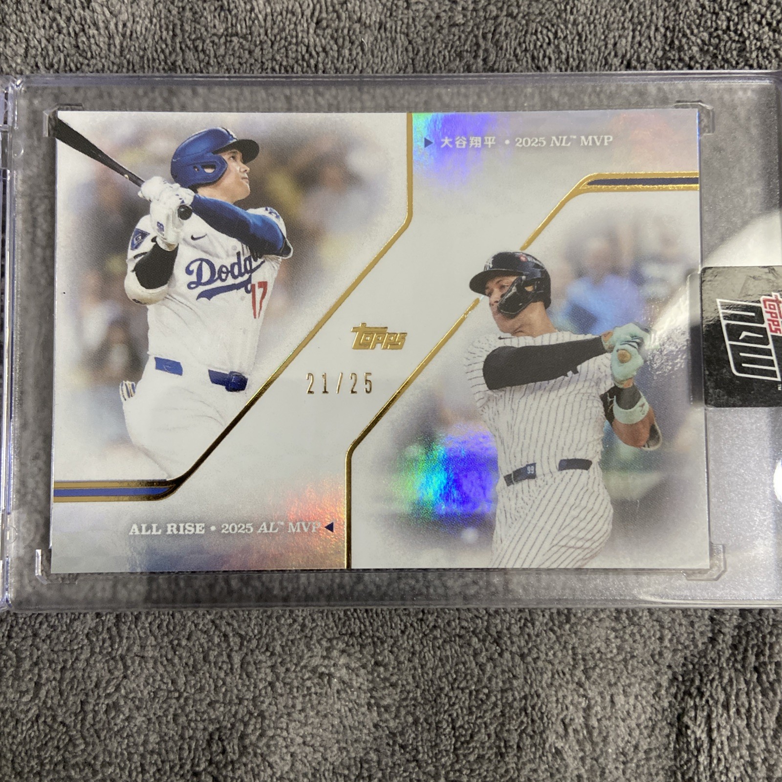 SHOHEI OHTANI AARON JUDGE 2025 TOPPS MLB MVP COLLECTION KANJI-LANGUAGE /25
