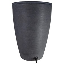 120L Decorative Water Butt Amesbury Ash Garden Rain Barrel Tank With Tap Outdoor