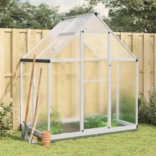 Gewächshaus mit Fundamentrahmen Treibhaus Tomatenhaus Pflanzenhaus Alu vidaXL