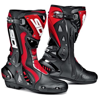 Sidi St Street Motorcycle Boots Black/Red 45 EU / 11 US *OPEN BOX* WAS $380