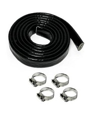 3/8" ID Heat Shielded Fire Sleeve Thermo Armor Silicone Coated Fiberglass Heat