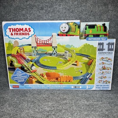 Thomas & Friends Percy 6-in-1 Motorized Toy Train and Track Set Mattel NIB NEW