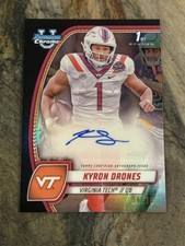 2024 Bowman Chrome University Prospect Autographs Kyron Drones #PA-KDR Black /10