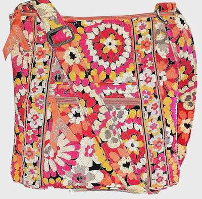 VERA BRADLEY ''PIXIE BLOOMS'' HIPSTER X-BODY W/ADJUSTABLE STRAP & WRISTLET UNUSED