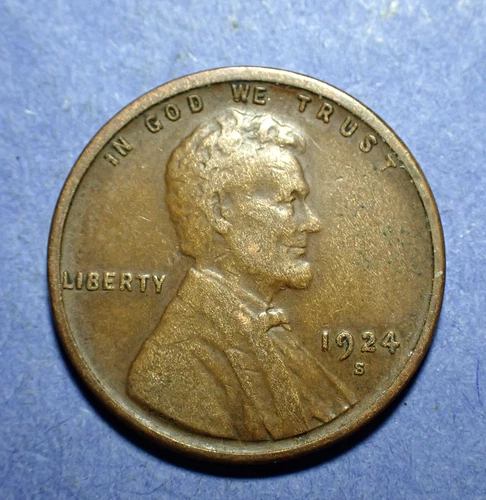 1924-S Lincoln Cent  VF