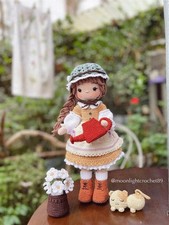 Daisy Crochet Doll, Handmade Amigurumi Plush Doll, Cute Gift