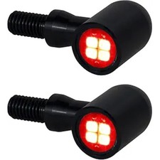 LED Tun Signals Universal Mini Motorcycle Blinkers Brake Tail Rear Red