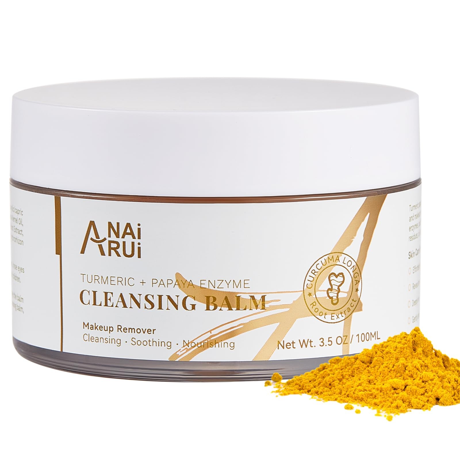 Baume de nettoyage à la papaye au curcuma démaquillant visage peaux sensibles 120g