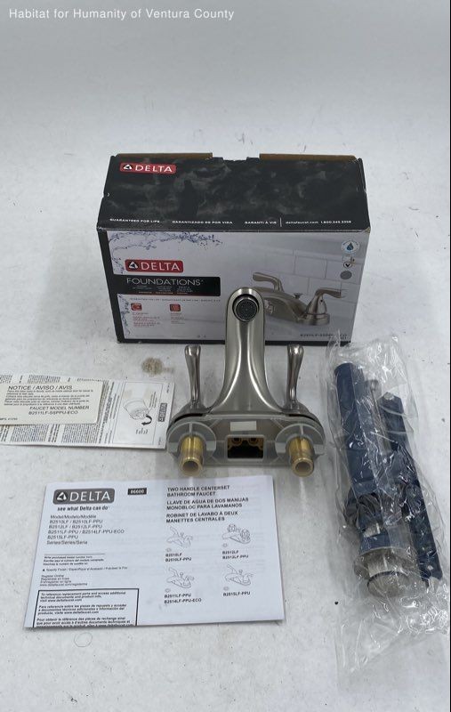 Delta Chrome Two Handle Bathroom Faucet