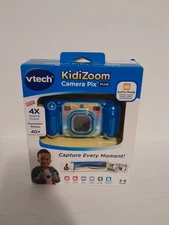 VTech KidiZoom Camera Pix Plus, Blue 4x Zoom Open Box