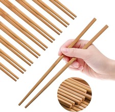 Bamboo Chopsticks Reusable Dishwasher Safe Chinese Long Chopstick 10 Pairs Wo...