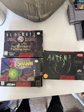 Lotto scatole Snes vuote cattive condizioni