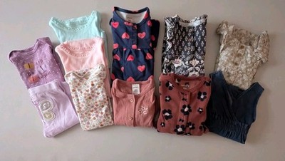 Carter's & Carter's Just One You Infant Girls Clothing Lot 11 Pieces Size 6 Mos.