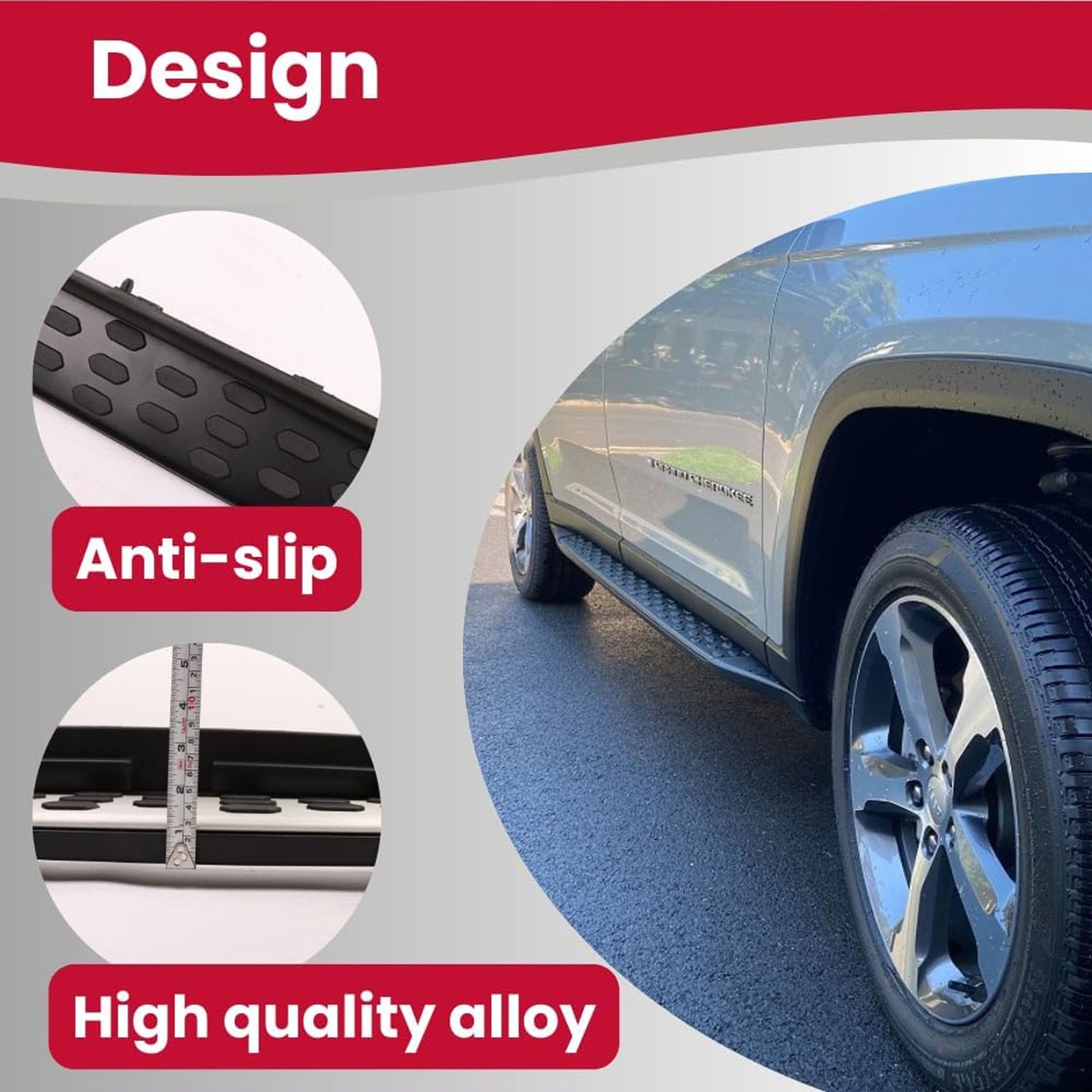 Running Boards For 2021-2025 Jeep Grand Cherokee L 3-ROW OEM Side