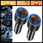 4-Port USB C Car Charger Adapter, PD/QC Fast Charging, Voltmeter, 2-Pack for iPh