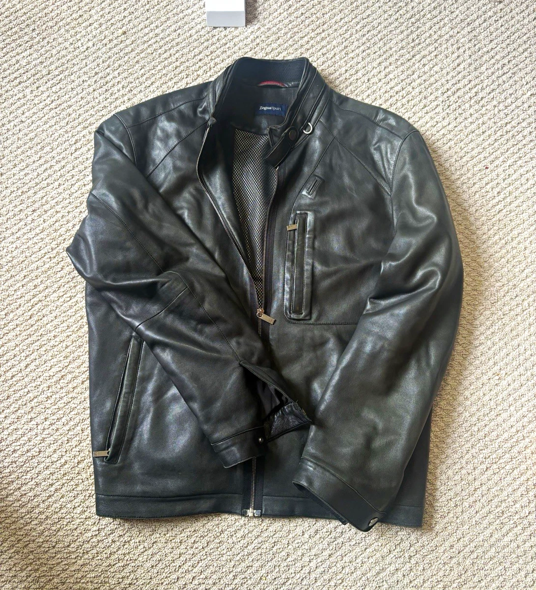 Ermenegildo Zegna Coats, Jackets & Vests Leather Outer Shell for